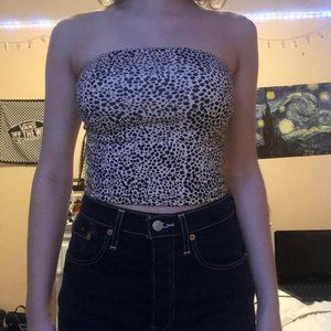 American Eagle Leopard Print Tube Top